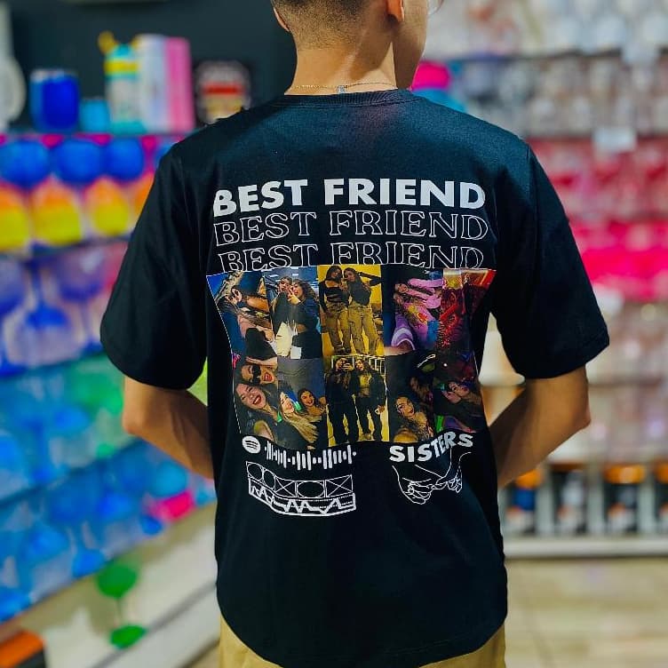 KIT 2 CAMISETAS PRETAS - PERSONALIZADAS CASAL