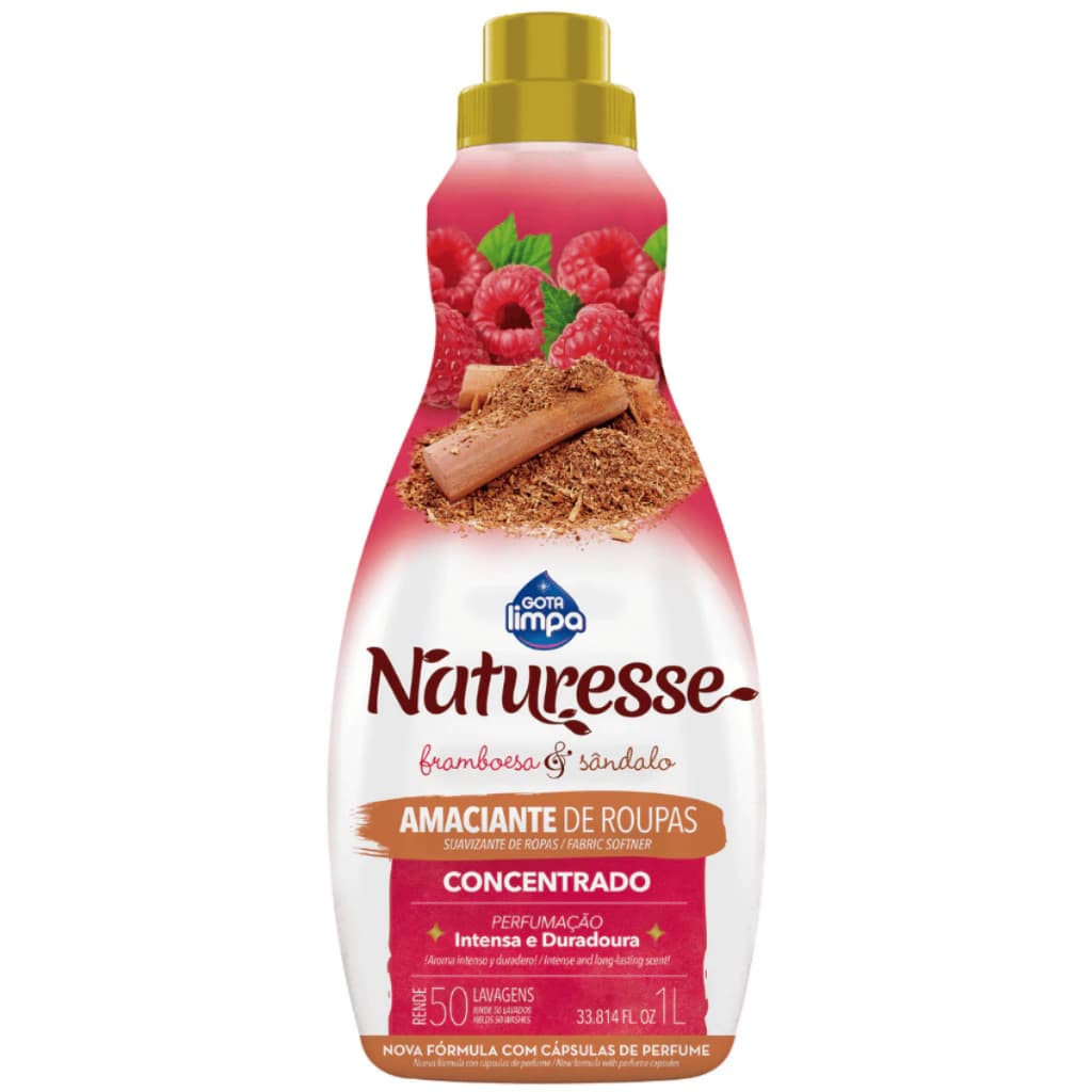 Amaciante Concentrado Naturesse Framboesa e Sândalo Gota Limpa 1L