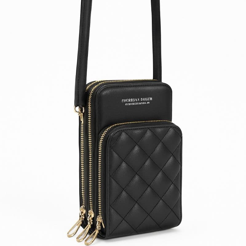 Bolsa Feminina Transversal Porta Celular Chaves Tiracolo  3 Divisórias