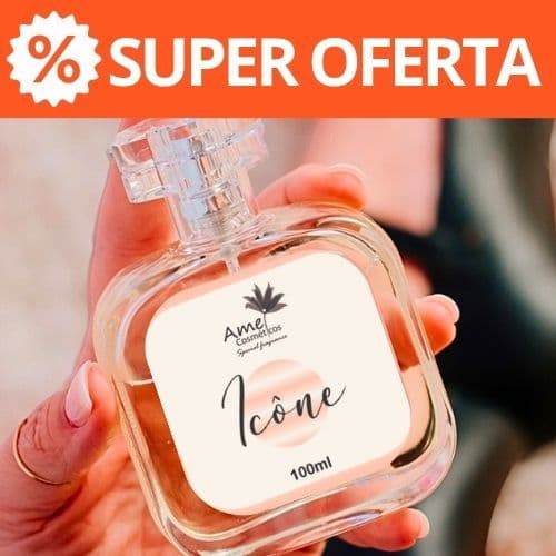 Ícone Perfume Feminino Elegante/Marcante /Doce Parfum Amei Cosméticos 33% de essência Chipre Floral