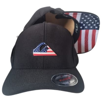 Boné Quiksilver Aba Curva Fechado Plate Nations Black EUA - Preto