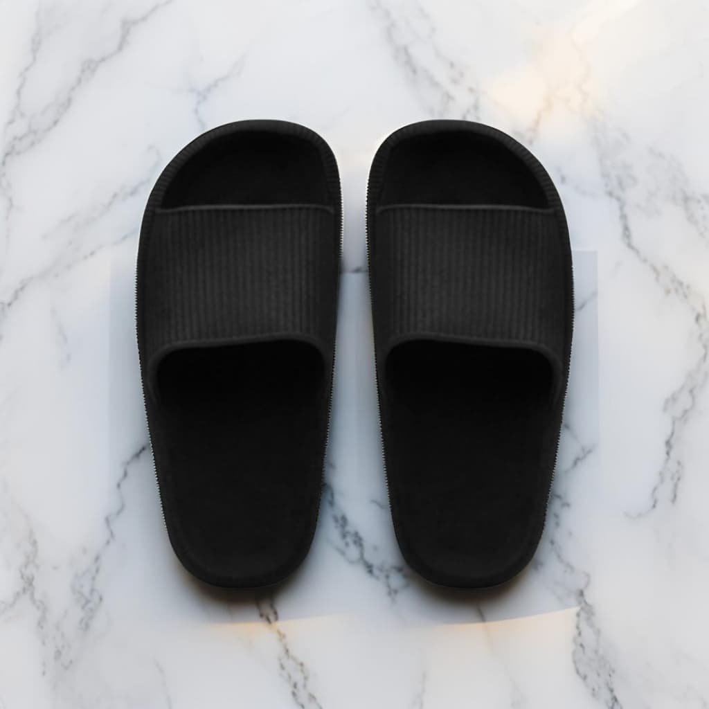 Chinelo Preto Slide em PVC Unissex Antiderrapante do 33 ao 44