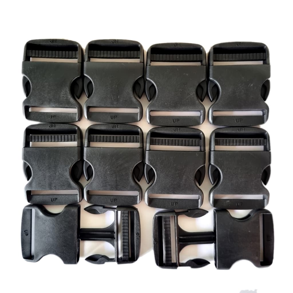 Fecho 50mm P/ Alça Mochila Bolsa Malas E Colete Engate Rápido kit com 10 unidades