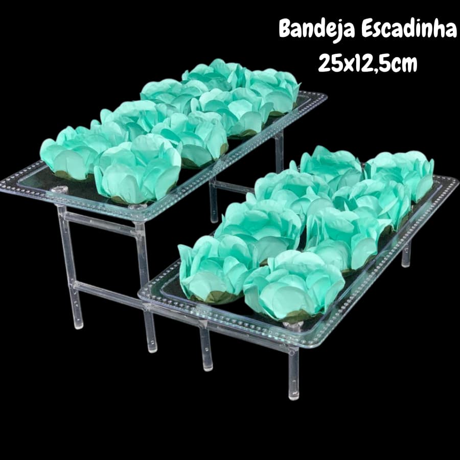Mesa Retangular Escadinha 25cm  Para Doces Finos Guloseimas Decorações Festas