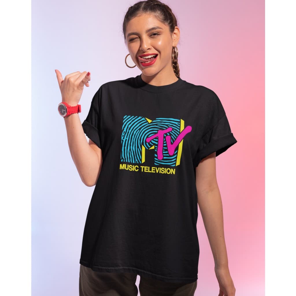 Camisetas Unissex MTV Musica Televisão Lançamento Algodão