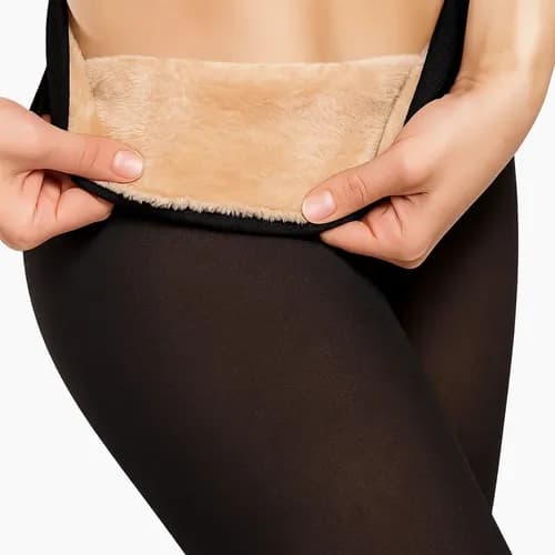 Meia Calça Térmica De Lã Translúcida Pelinho Frio Inverno