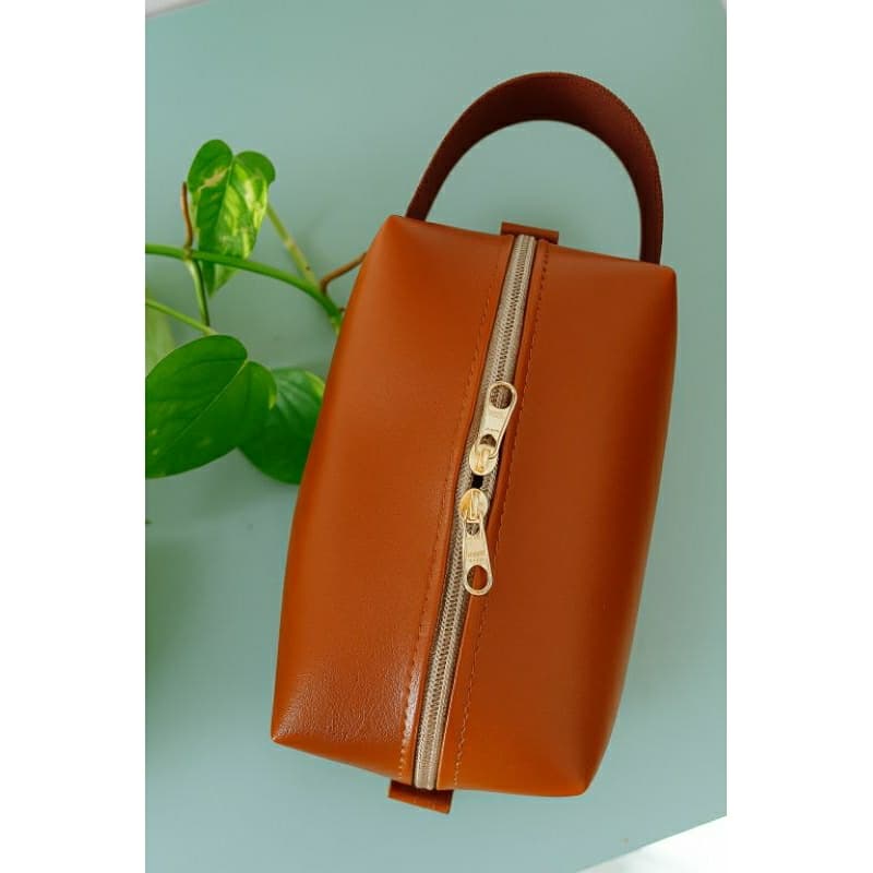 Necessaire, bolsa de mão em couro sintético espaçosa, necessaire viagem, necessaire
