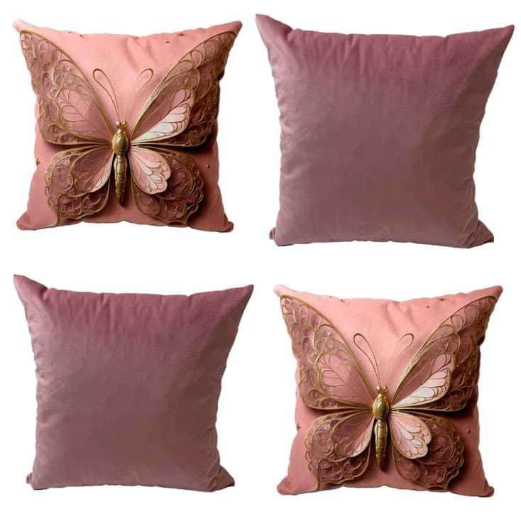 Kit Premium 4 Capas de Suede Ideal para decoração de sofá, sala, quarto, escritório, varanda.