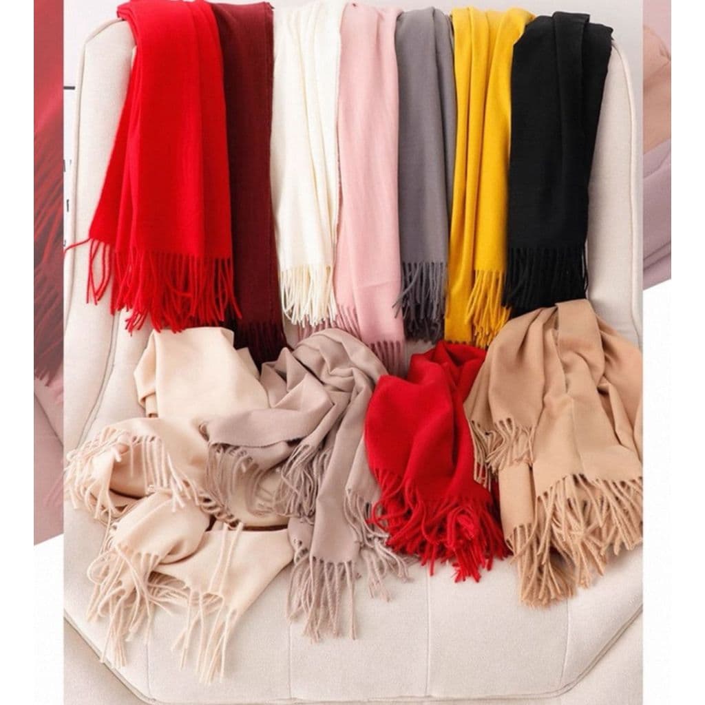 Cachecol Inverno Lenço Pashmina Xale Echarpe FINO Feminino 150g