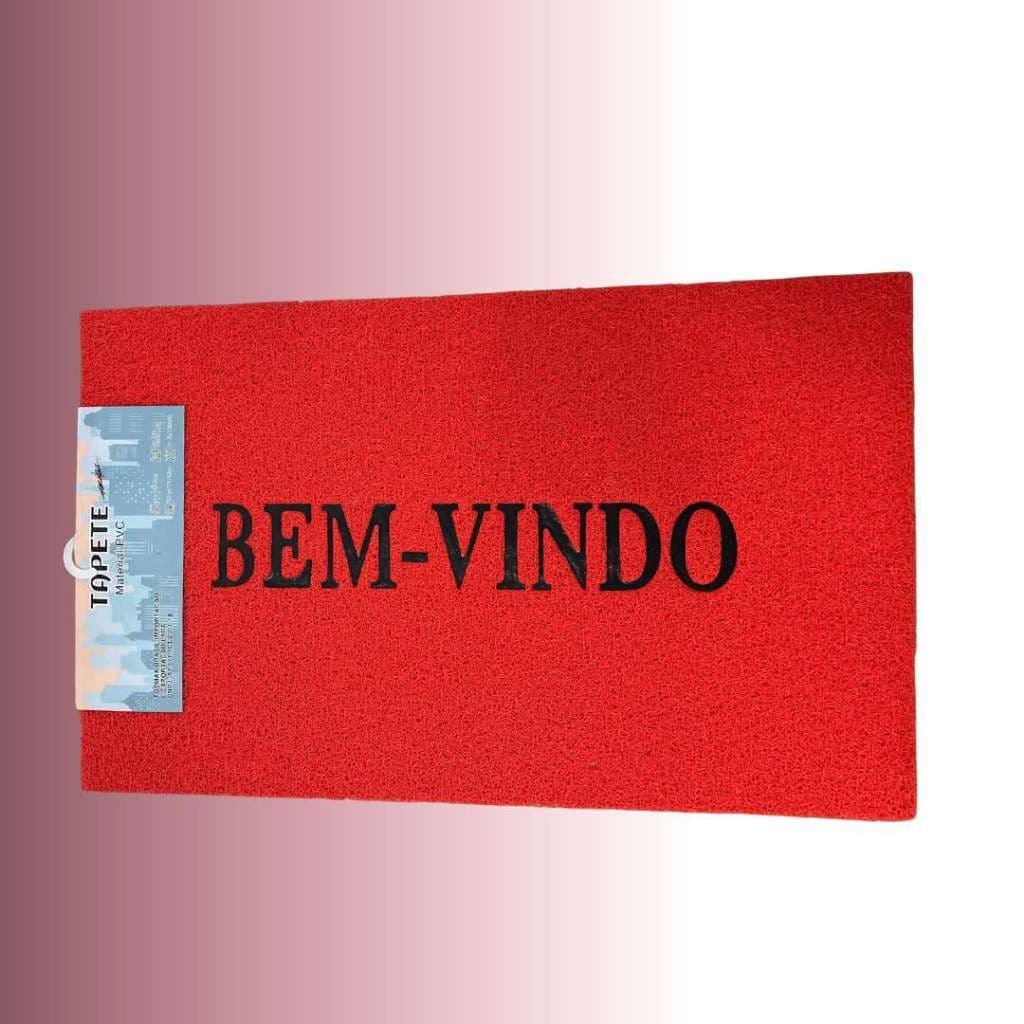 Tapete Capacho 75x50cm Bem Vindo Emborrachado para Porta Antiderrapante GIGANTE
