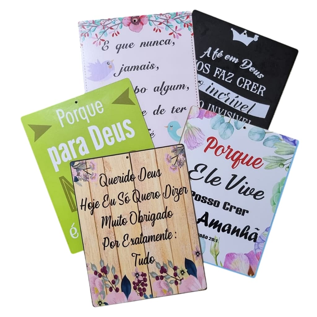 Placa fé Salmos Oração Frases decoração quadro mdf 6716