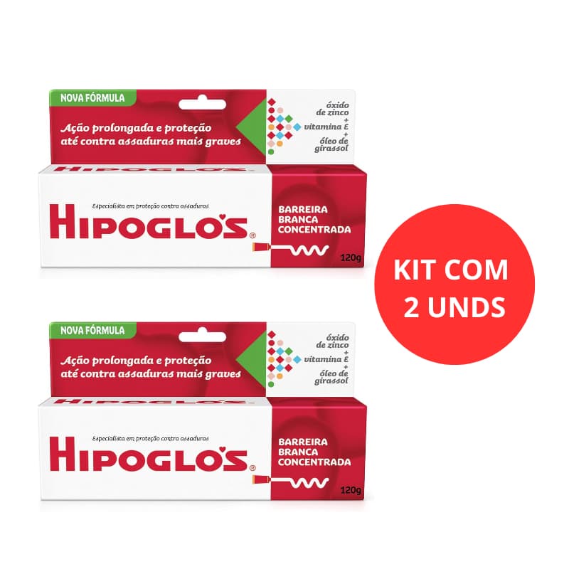 Kit C/2 Hipoglos Pomada Prev Assaduras Original 120g