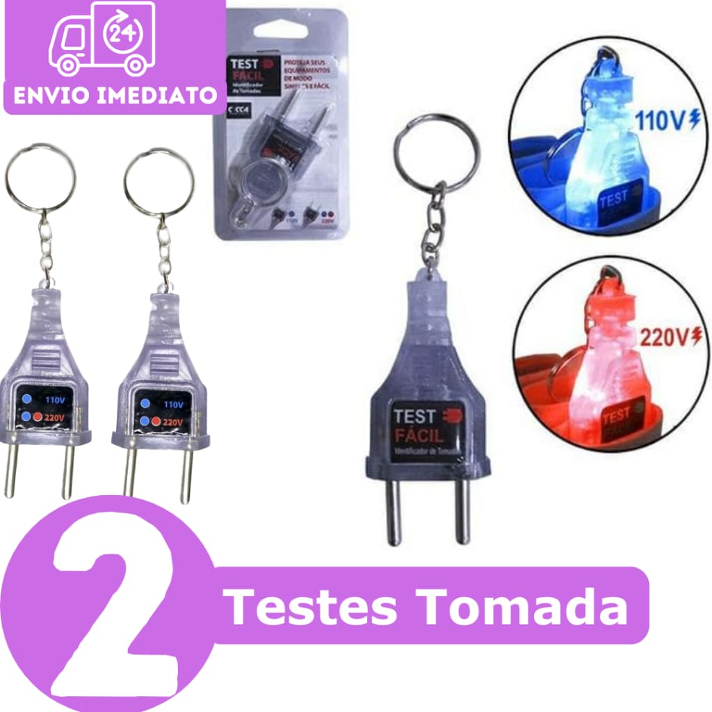 Kit 2 Testador de Tomada Teste de Energia Eletrica Tomada Teste 110V 220V Ferramentas de Segurança