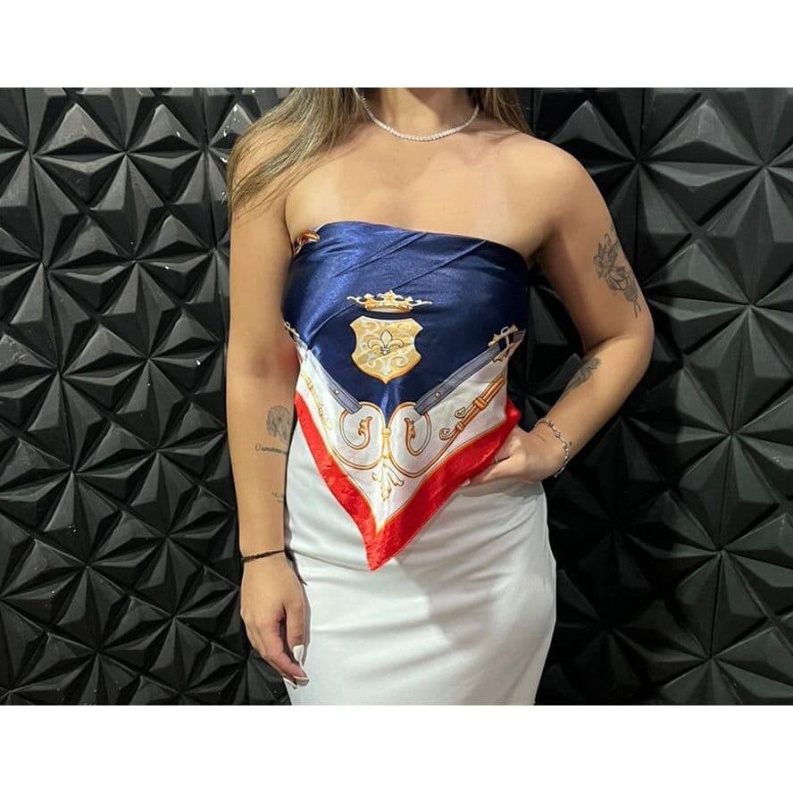 Lenço Quadrado Seda 90x90 Lenços estampados diversas formas de usar