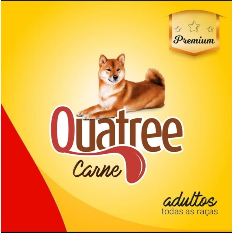 QUATREE CARNE 20KG,ADULTO TODOS AS RAÇAS  SABOR CARNE