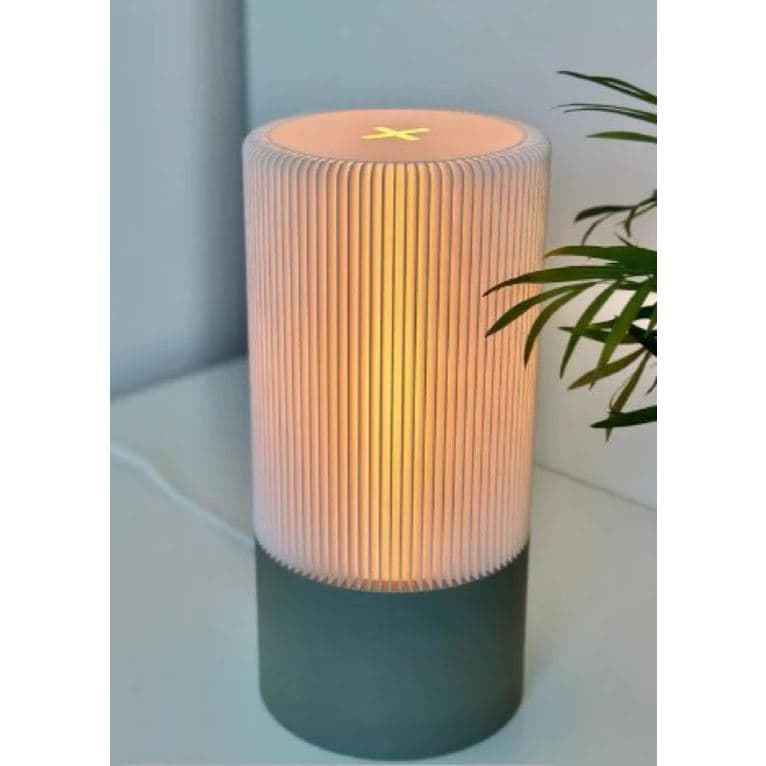Luminária Abajur Minimalista Mesa Cabeceira p/ Leitura c/ Controle Remoto Impressão 3D Luz Colorida