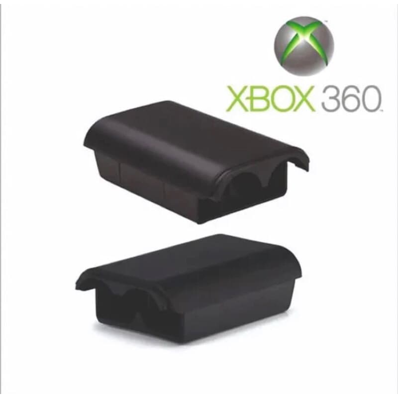 Kit 2 Tampas Case Suporte de Pilhas Controle Xbox 360 Preto