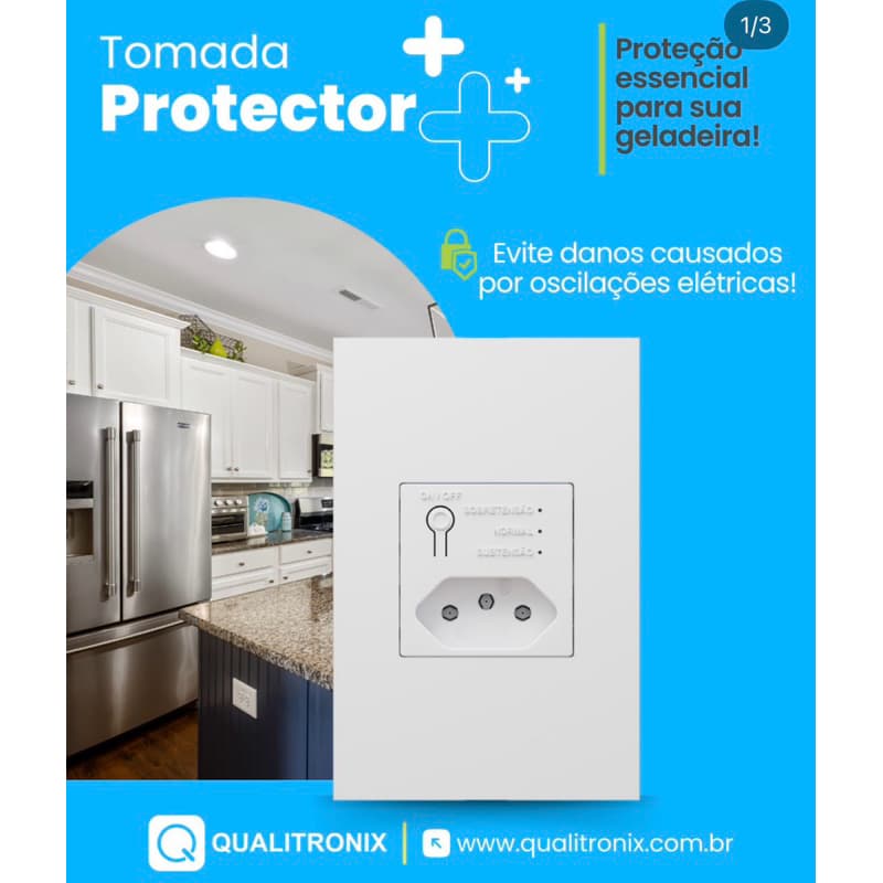 TOMADA PROTETORA QUALITRONIX DPS III 127V/220V 10A