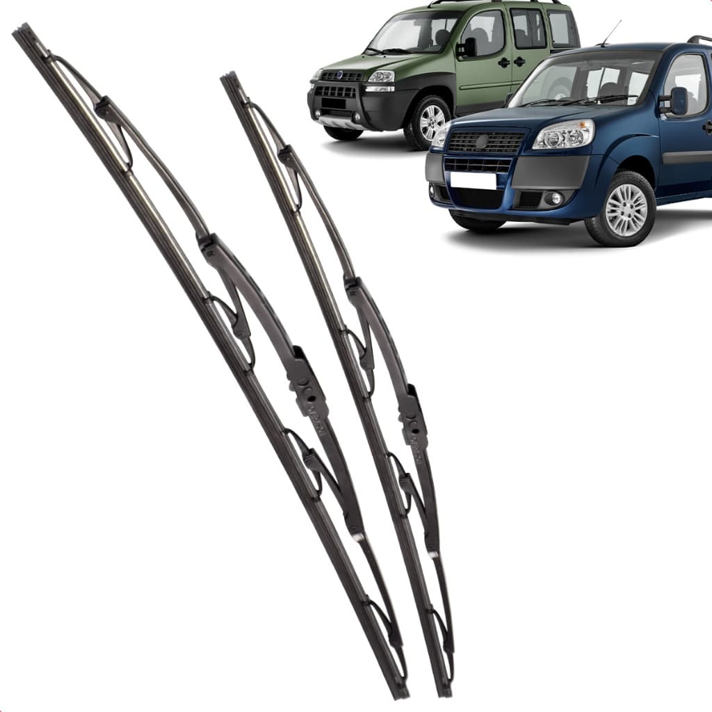 Par Palheta Dianteira Limpadora de Para-brisa Doblo 2001 a 2010 de Ferro