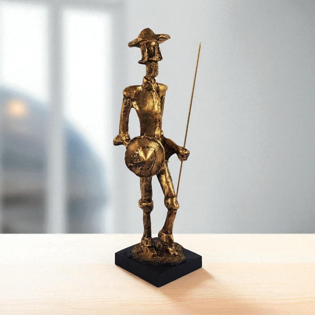 Estatueta Dom Quixote Cavaleiro Enfeite Decoração Enfeite Imagem em Resina