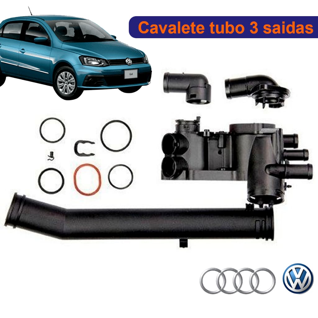 Kit Cavalete Distribuição Agua Completo cotovelo 3 saidas Gol G5 G6 Fox  voyage fox audi cod 7032