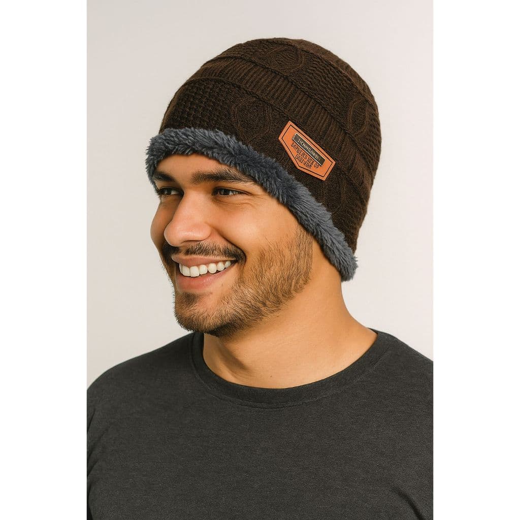 Touca de Lã Forrada Masculino Adulto Toca Gorro Toucas Frio Inverno Boina Várias Cores