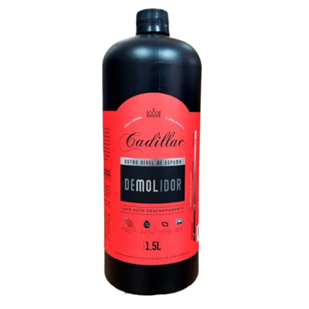 Cadillac Demolidor 1,5l Lava Autos Desengraxante Mol Shampoo