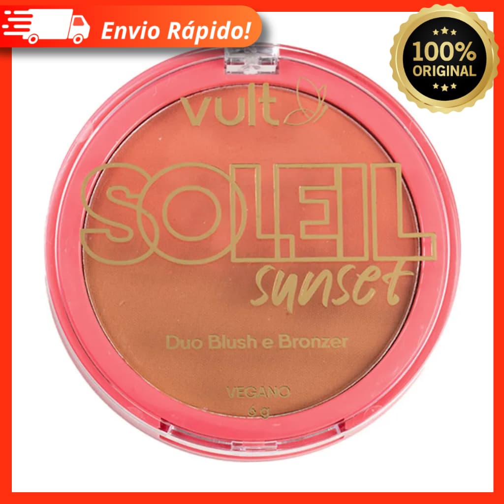 Pó Compacto Soleil Sunset Duo Blush e Bronzer 6g - Vult
