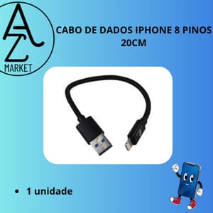CABO DE DADOS IPHONE 8 PINOS 20CM