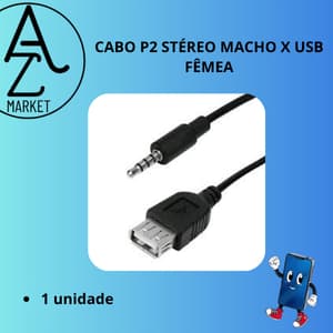 CABO P2 STÉREO MACHO X USB FÊMEA