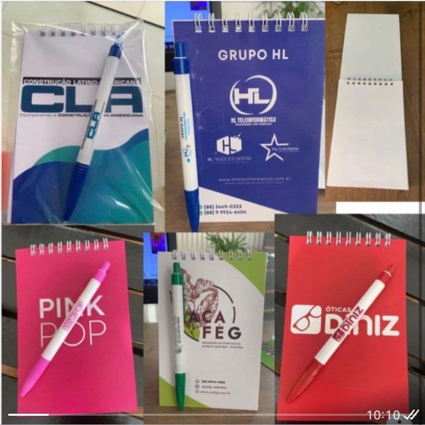 30 Kits Blocos com canetas Personalizadas , brindes ,aniversário