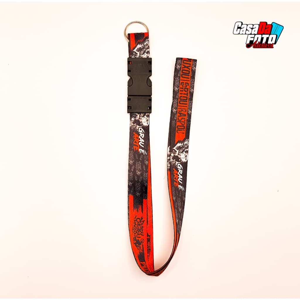 Chaveiro Grau é Arte, puxou, cortou, raspou com engate Rápido Moto Cordão Tirante Pescoço Crachá