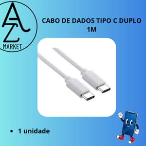 CABO DE DADOS TIPO C DUPLO 1M