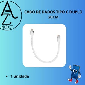 CABO DE DADOS TIPO C DUPLO 20CM