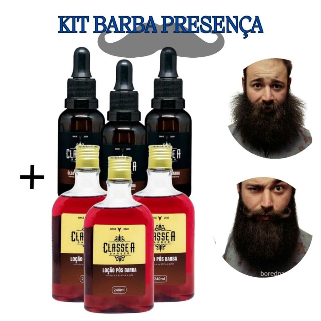 KIT PARA BARBA 3 ÓLEO HIDRATANTE 3 LOÇÃO PÓS BARBA SUPER CHEIROSA BARBA IMPECAVEL BARBEAR LEVE