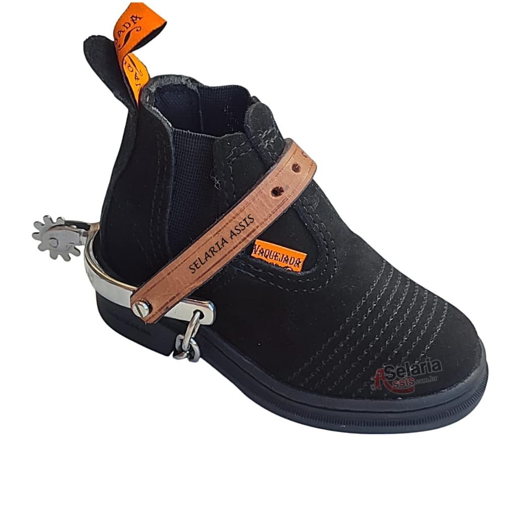 Botina Vaquejada + Espora Infantil (Menino - Menina) Bota Infantil Jeca