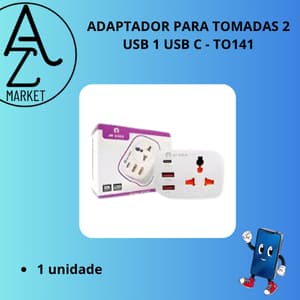 ADAPTADOR PARA TOMADAS 2 USB 1 USB C - TO141