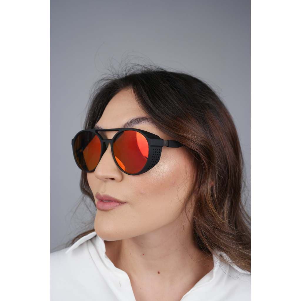 Óculos de Sol Steampunk Redondo Proteção UV400 Design Retrô Futurista Onlevo