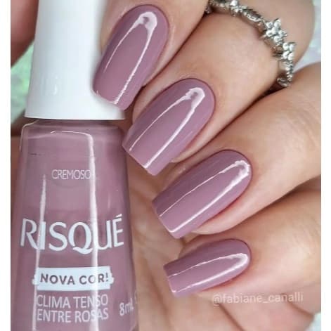 Esmalte risque cremoso rosa nova cor - Clima tenso entre rosas 8ml
