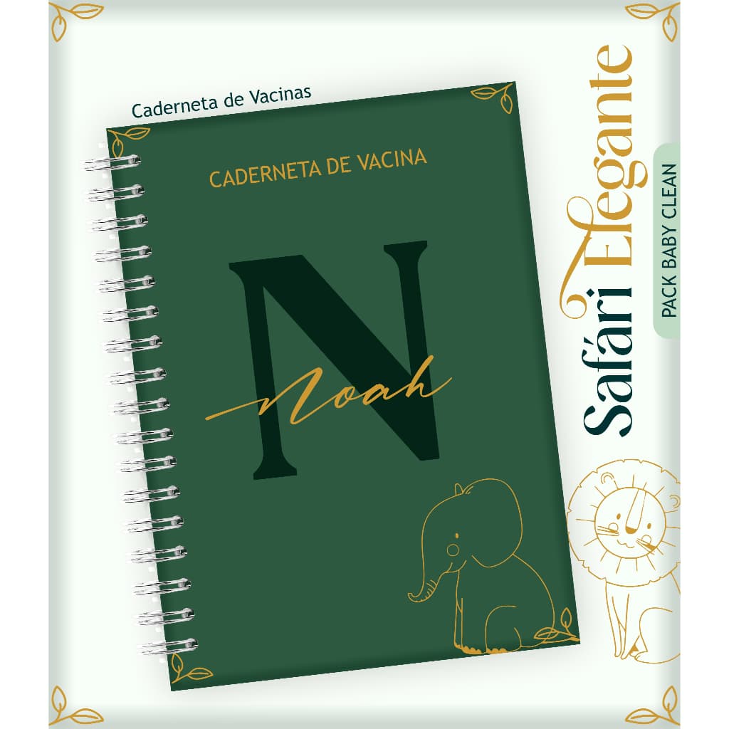 Caderneta de Vacina Capa Dura Personalizada SUS Atualizada – Menina e Meninos – Elegante, Clean, Vários Temas