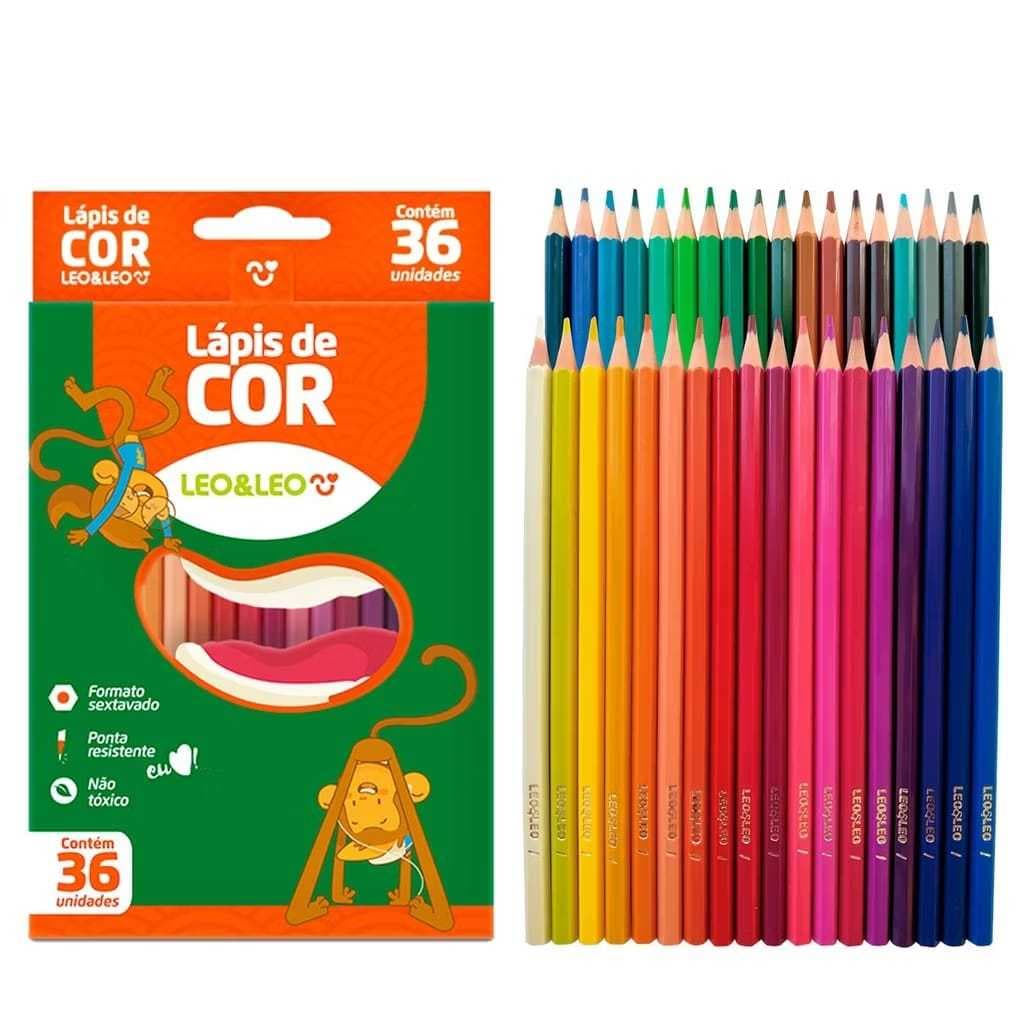 Lápis De Cor Leo & Leo Variações de Quantidade Colorir