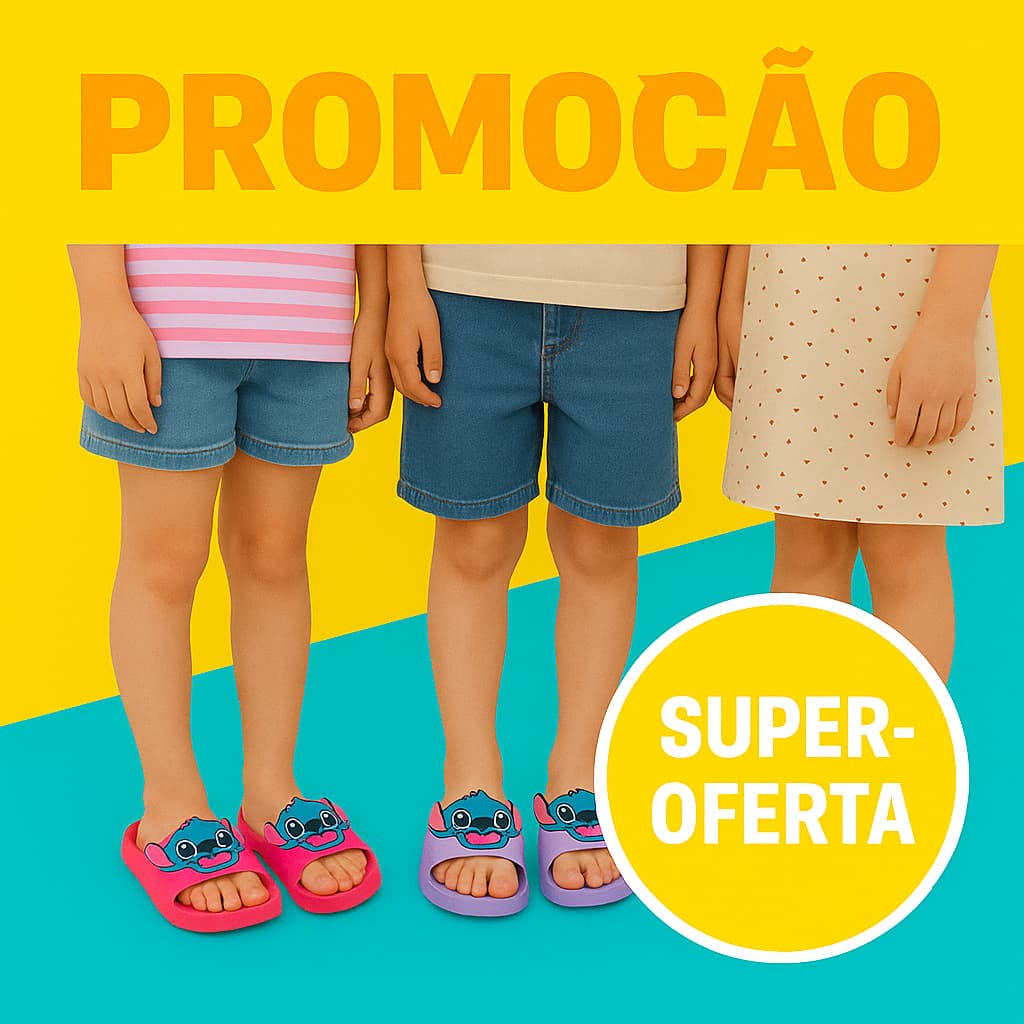 SANDALIA STICHI CHINELO PAPETE INFANTIL FEMININO LILO CRIANÇA PROMOÇÃO