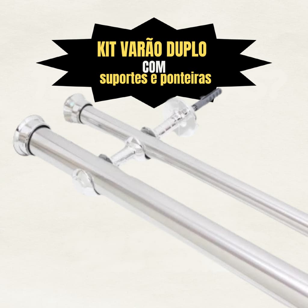 Varão Duplo para Cortina – 28/19mm | Diversos Tamanhos e Cores