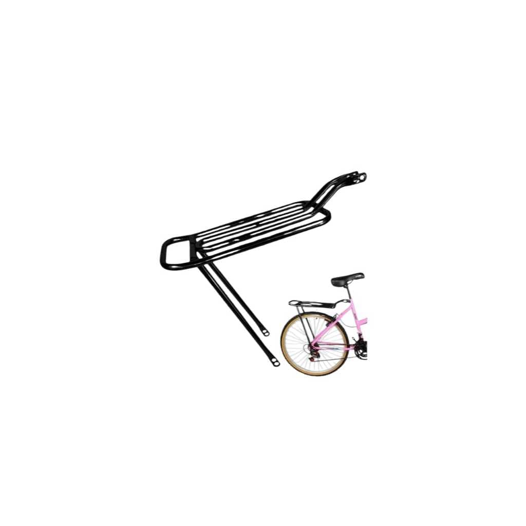 Bagageiro Bicicleta Garupa Bike Aro 20 A 26 Garupa Reta Aço Tubular Dobrável