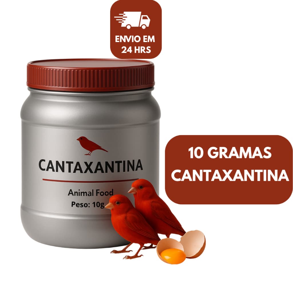 Cantaxantina Pura - 10g - Pigmento para aves e ovos