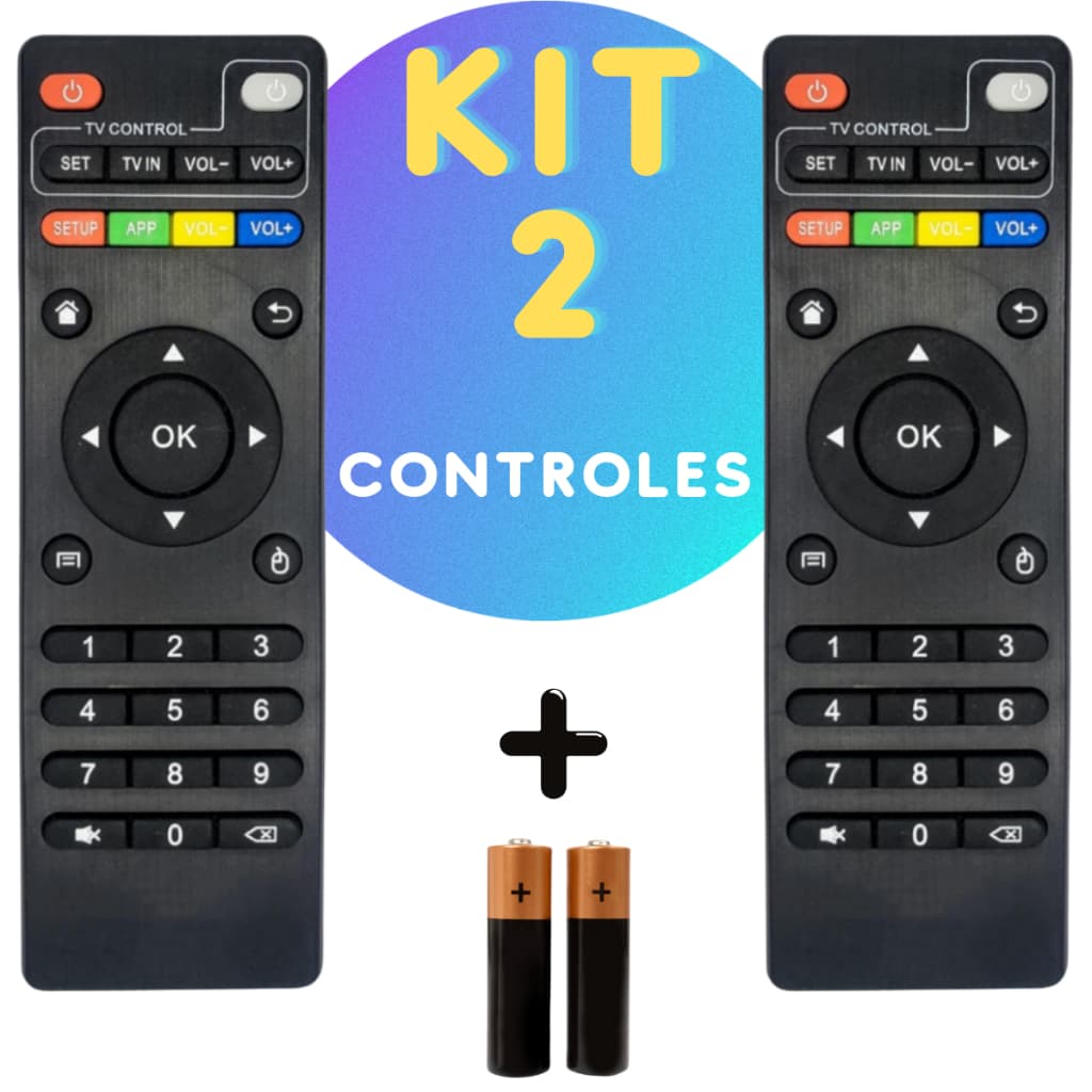 Kit Controle Remoto Para Tv Botões Inteligentes Box Aparelho