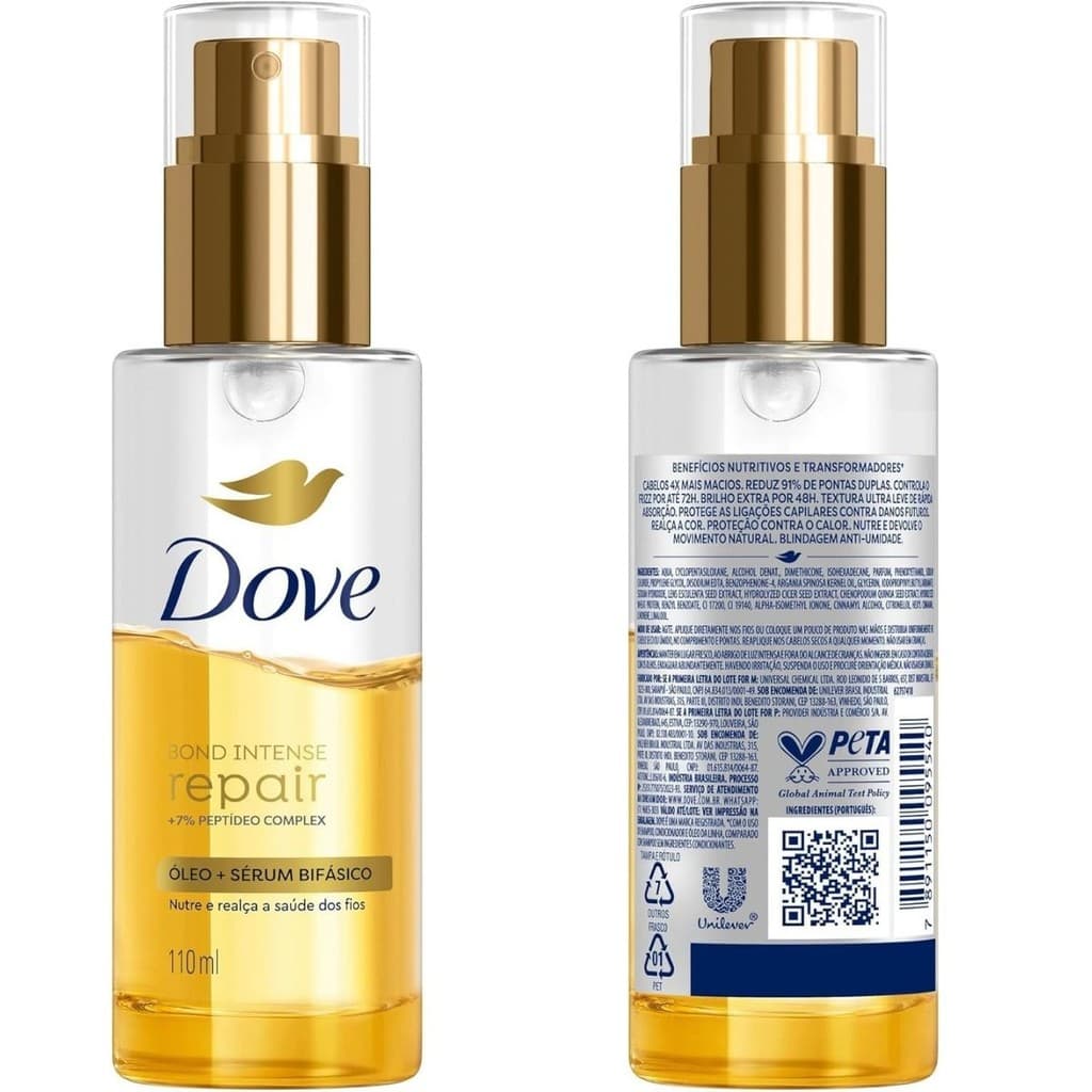 Óleo E Sérum Bifásico Bond Intense Repair Spray 110ml Dove