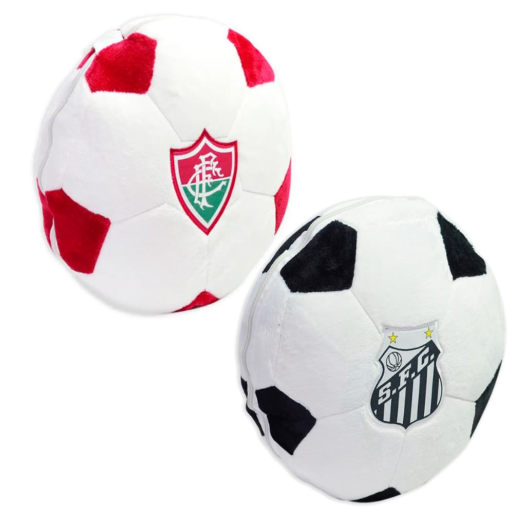 ALMOFADA BOLA LÁVAVEL COM ZIPER TIMES DE FUTEBOL LICENCIADA OFICIAL