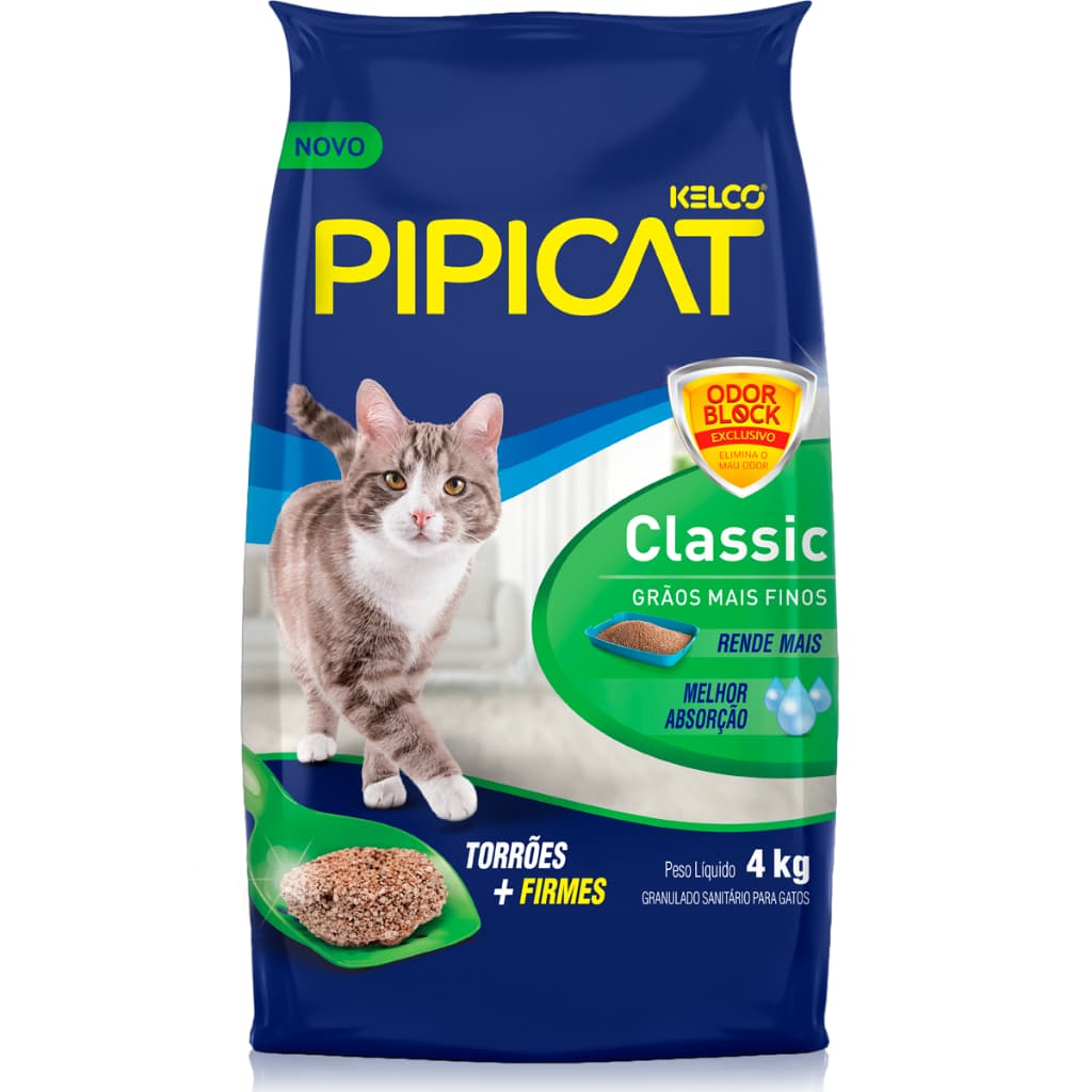 Areia Pipicat Classic Areia Higienica para Gatos 4 kg
