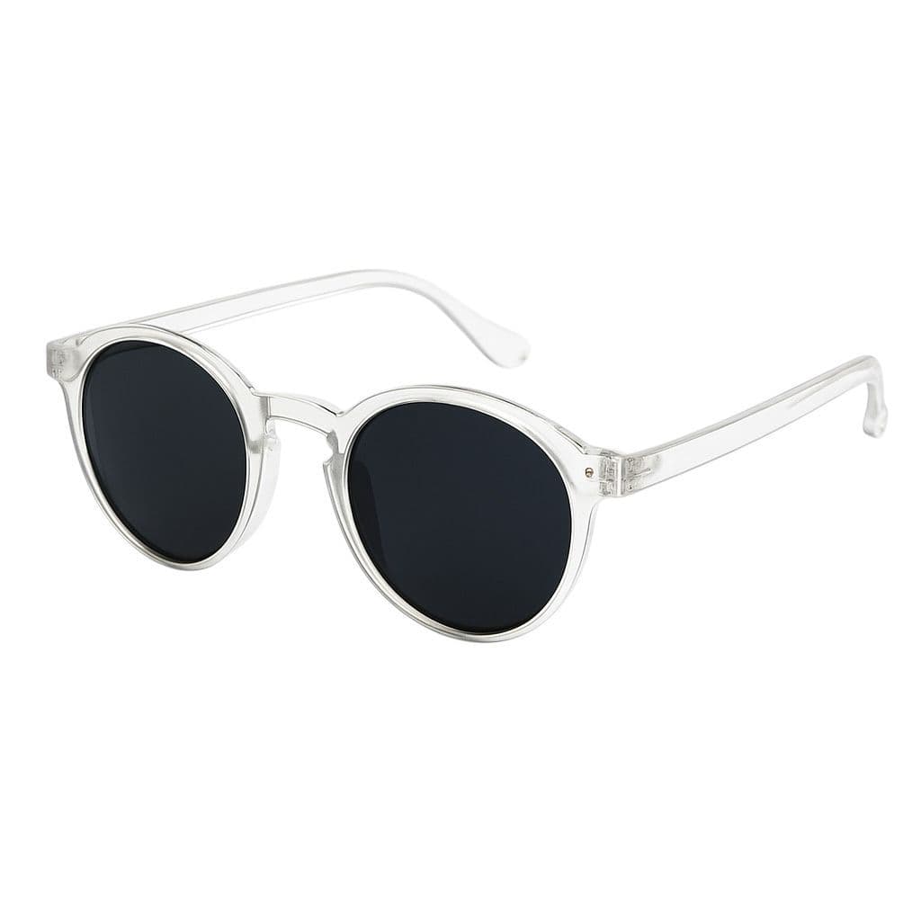 Óculos de Sol Redondo Transparente Vintage Hype Behave New Gray Proteção UV400 Envio Imediato